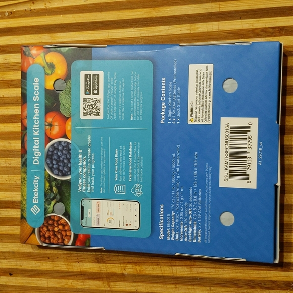 Etekcity Digital Kitchen Scale - Picture 2 of 3